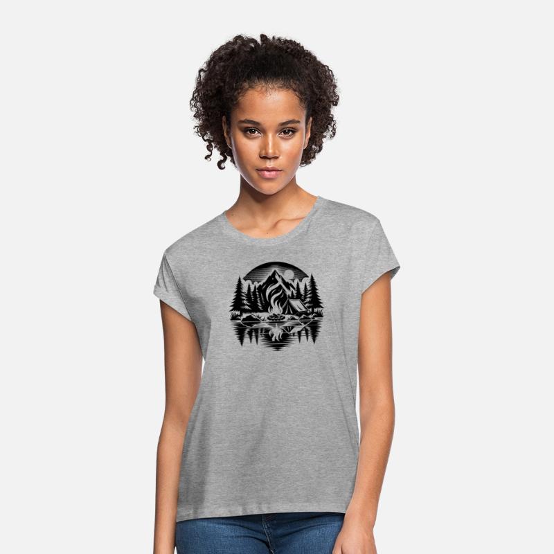 Campfire Camping Experience By The Lake In The