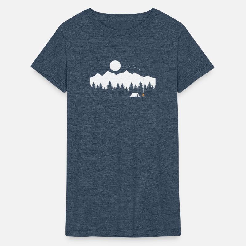 Camping with Tent and Campfire Vacation