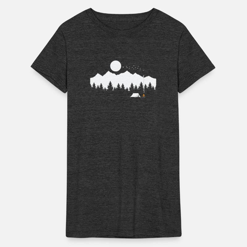 Camping with Tent and Campfire Vacation