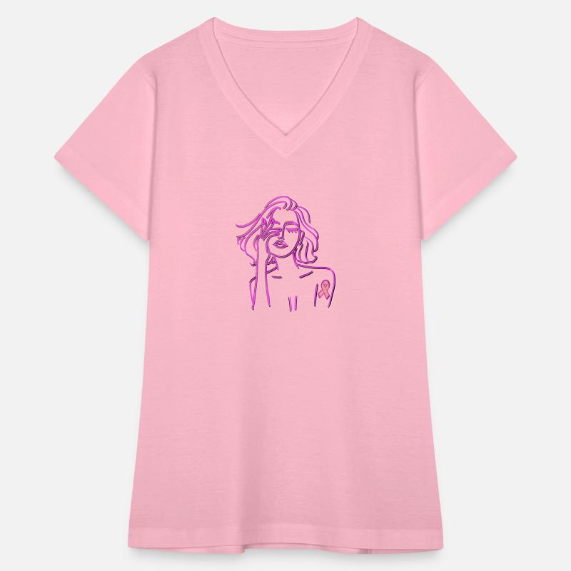 Cancer Fighter Pink Cancer Ribbon Tattoo Shoulder