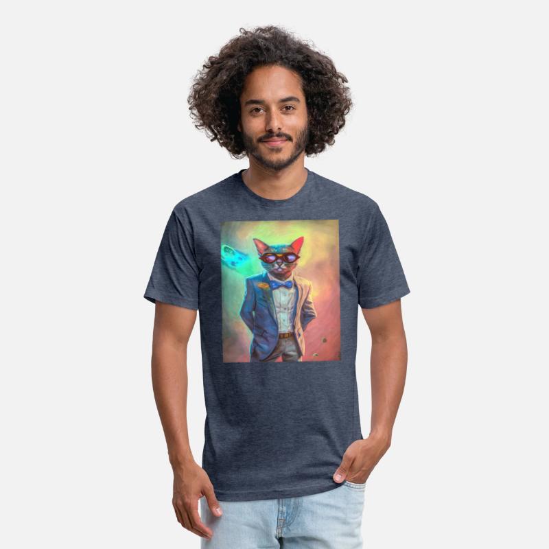 Cat Portrait Sunglasses Cool Suit contrasting colo