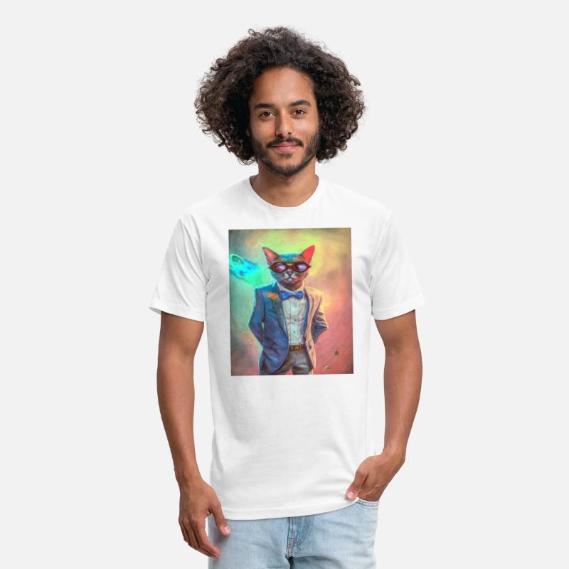 Cat Portrait Sunglasses Cool Suit contrasting colo