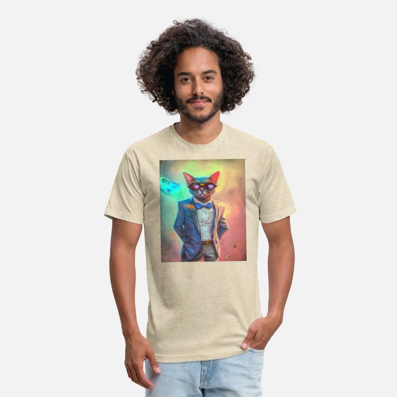 Cat Portrait Sunglasses Cool Suit contrasting colo