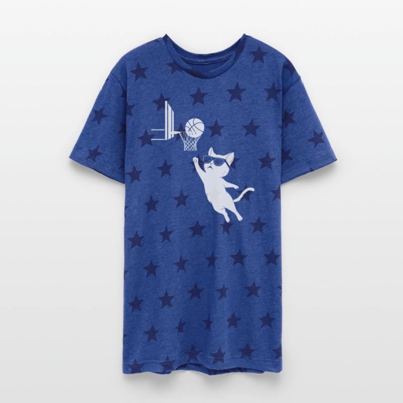 Cat Wearing Sunglasses Dunking Basketball