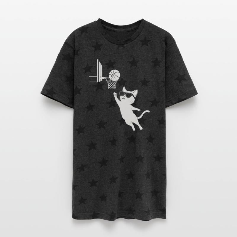 Cat Wearing Sunglasses Dunking Basketball