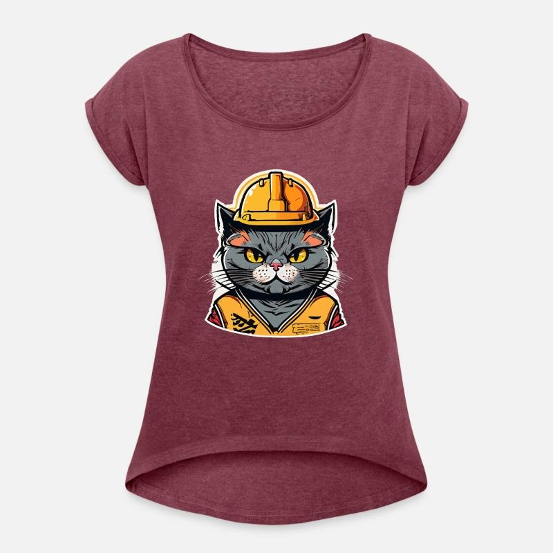 Cat with hard hat