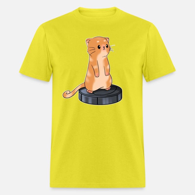 Cat With Robot Vacuum Cleaner