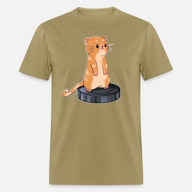 Cat With Robot Vacuum Cleaner