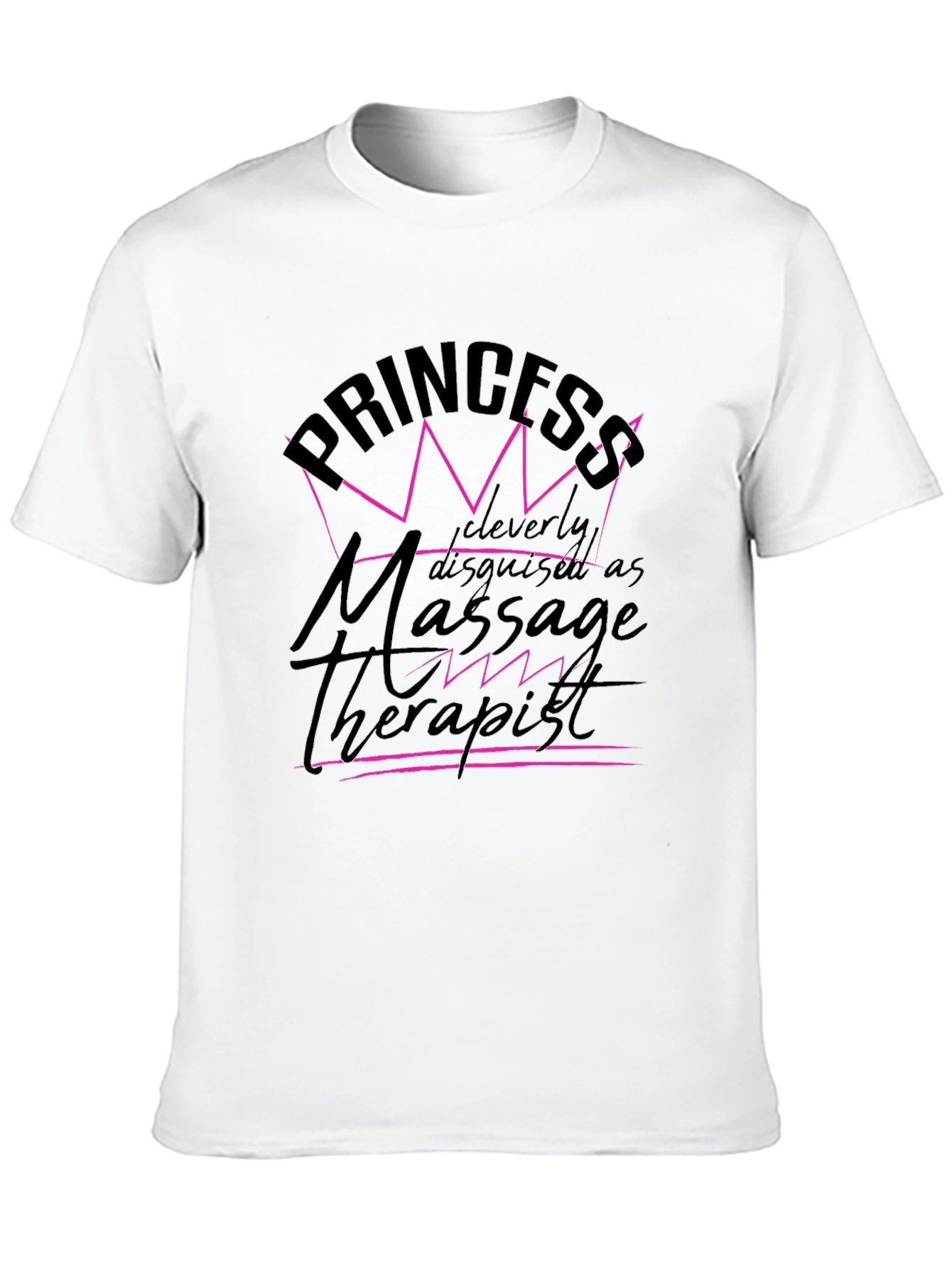 Princess Massage Therapist Black Graphic Tee