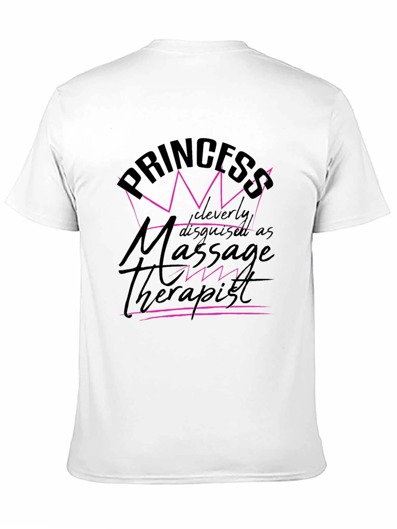Princess Massage Therapist Black Graphic Tee