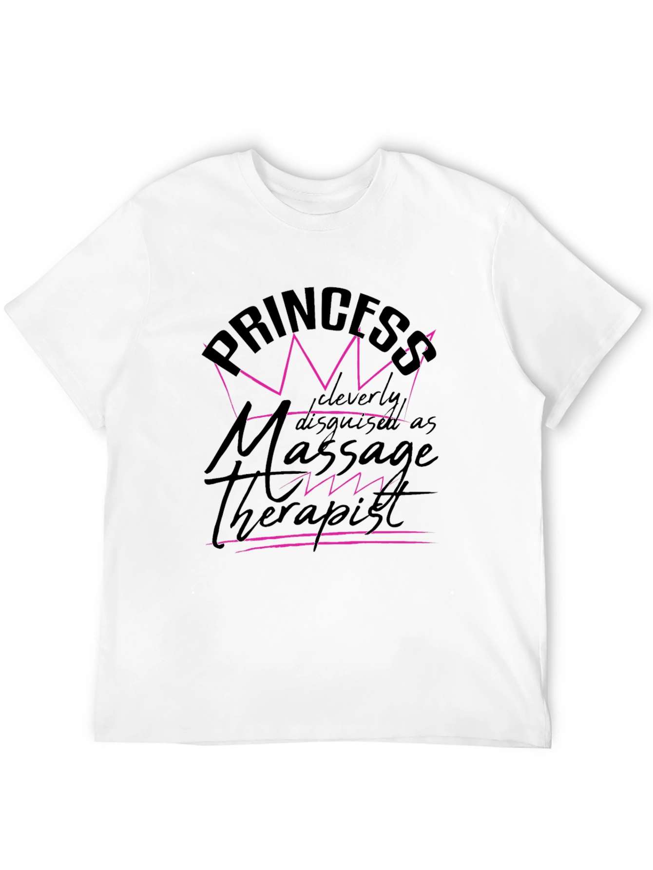 Princess Massage Therapist Black Graphic Tee