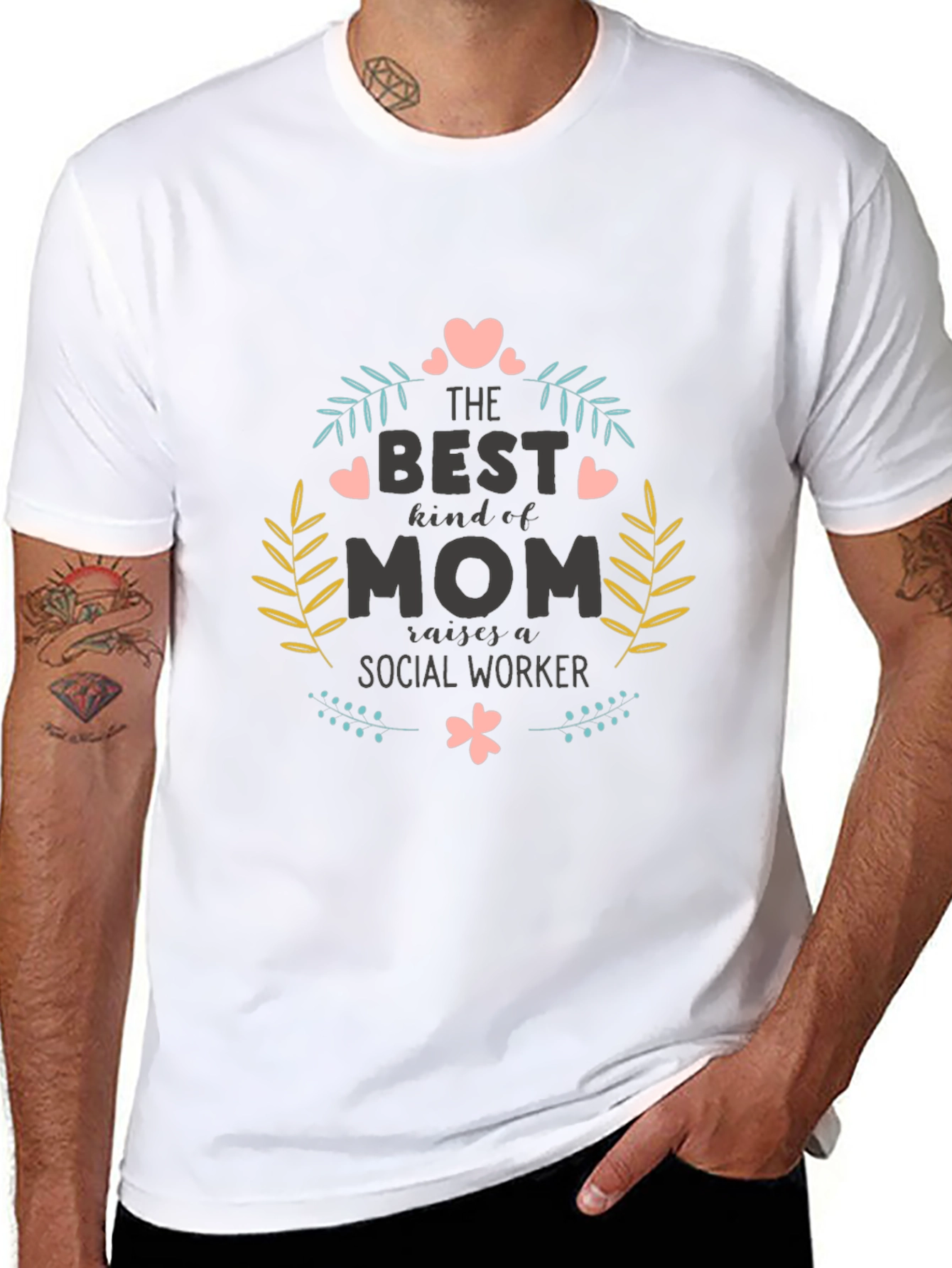 Best Kind of Mom Social Worker Graphic T-Shirt