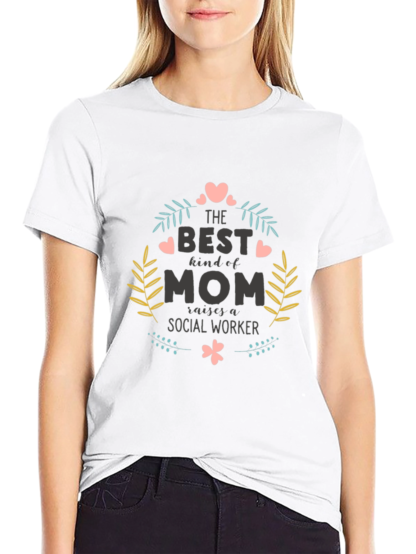 Best Kind of Mom Social Worker Graphic T-Shirt