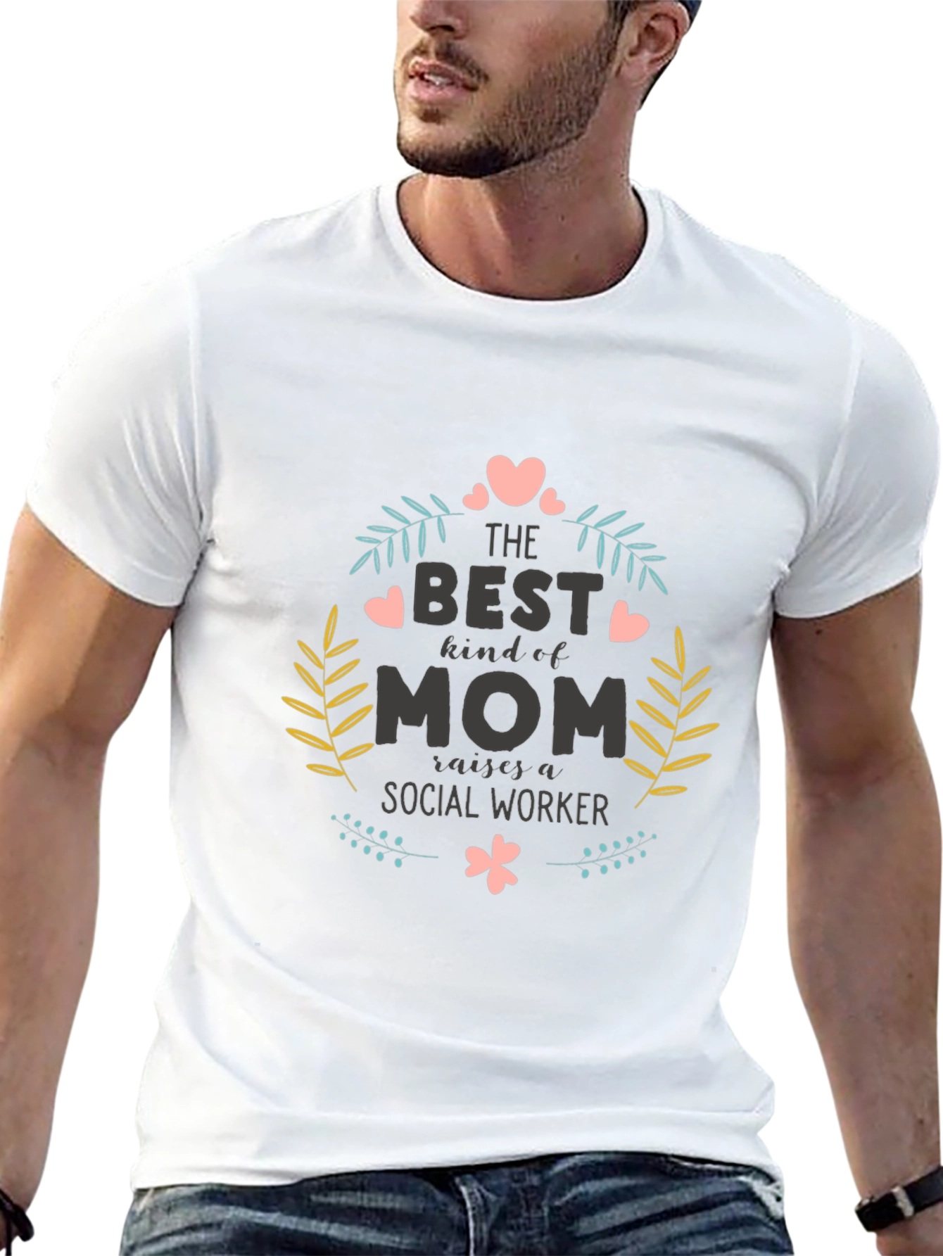 Best Kind of Mom Social Worker Graphic T-Shirt