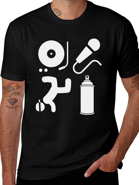 DJ Microphone Graffiti Artist Graphic Tee