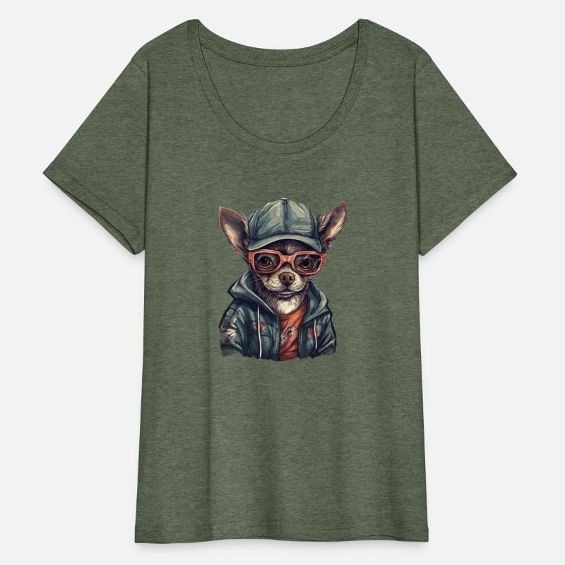 Chihuahua in streetwear cool Mexican dog breed