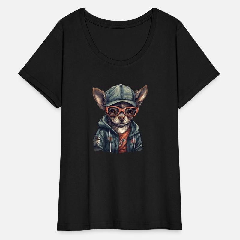 Chihuahua in streetwear cool Mexican dog breed