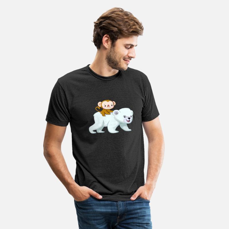 Chimpanzee Riding on Polar Bear, Adventurous