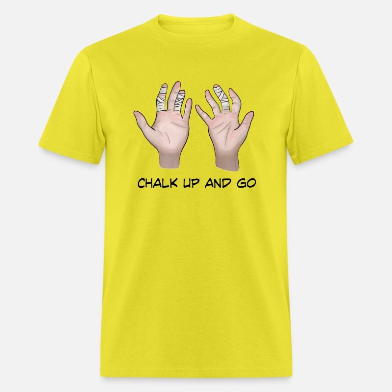 Climber hands. Chalk up and go.