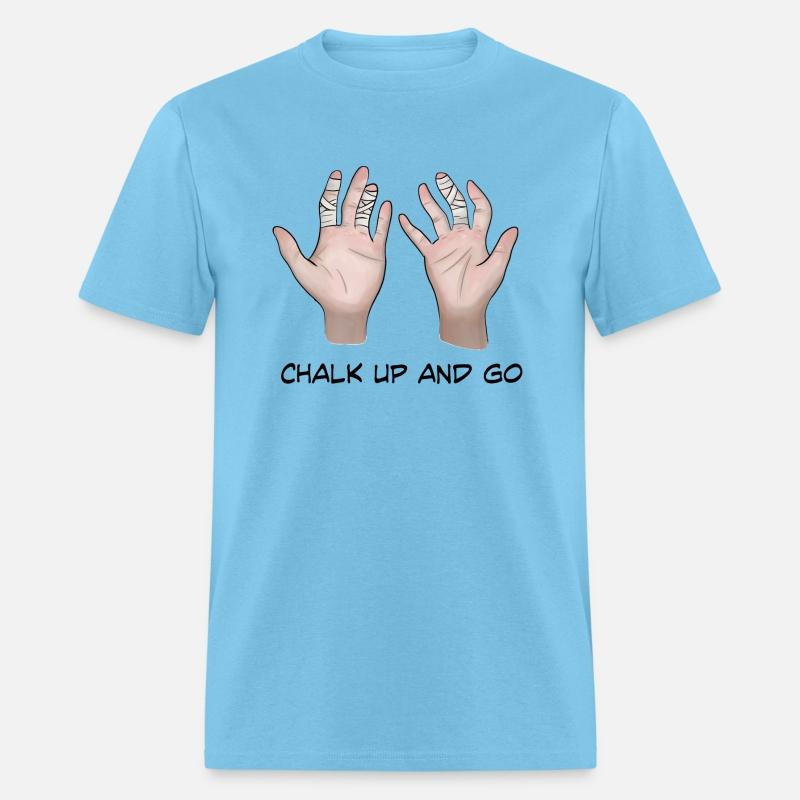 Climber hands. Chalk up and go.