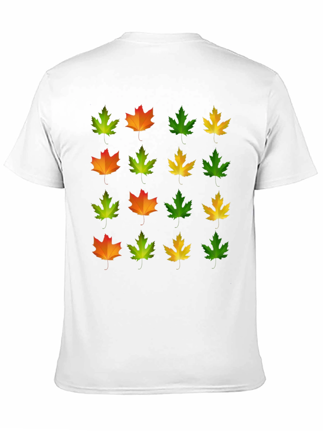 Autumn Leaves Graphic Tee - Black Cotton T-Shirt