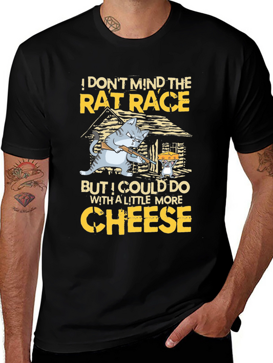 Funny Rat Race & Cheese Graphic Tee
