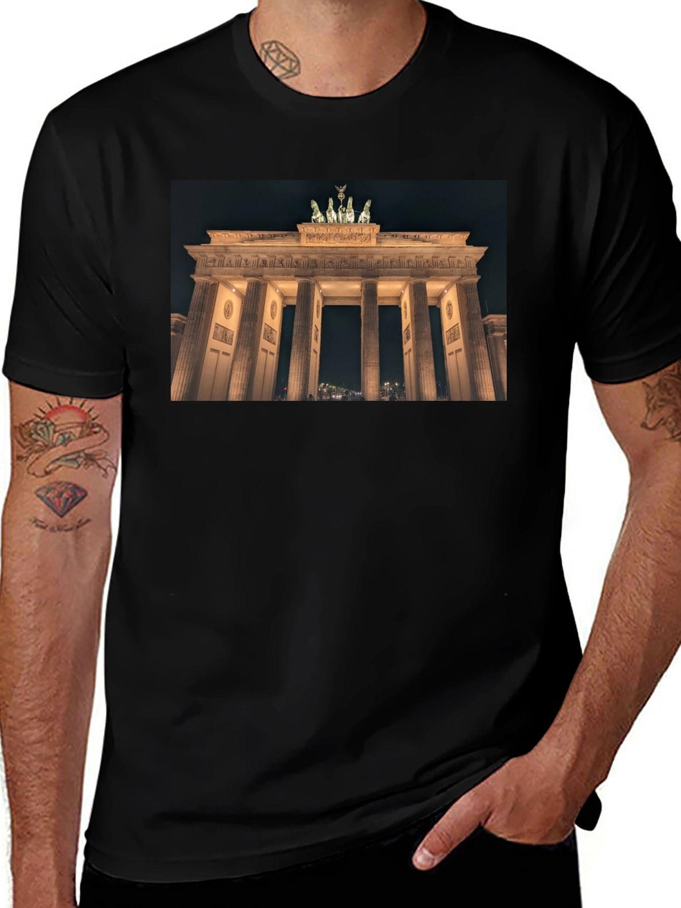 Berlin Brandenburg Gate Black T-Shirt