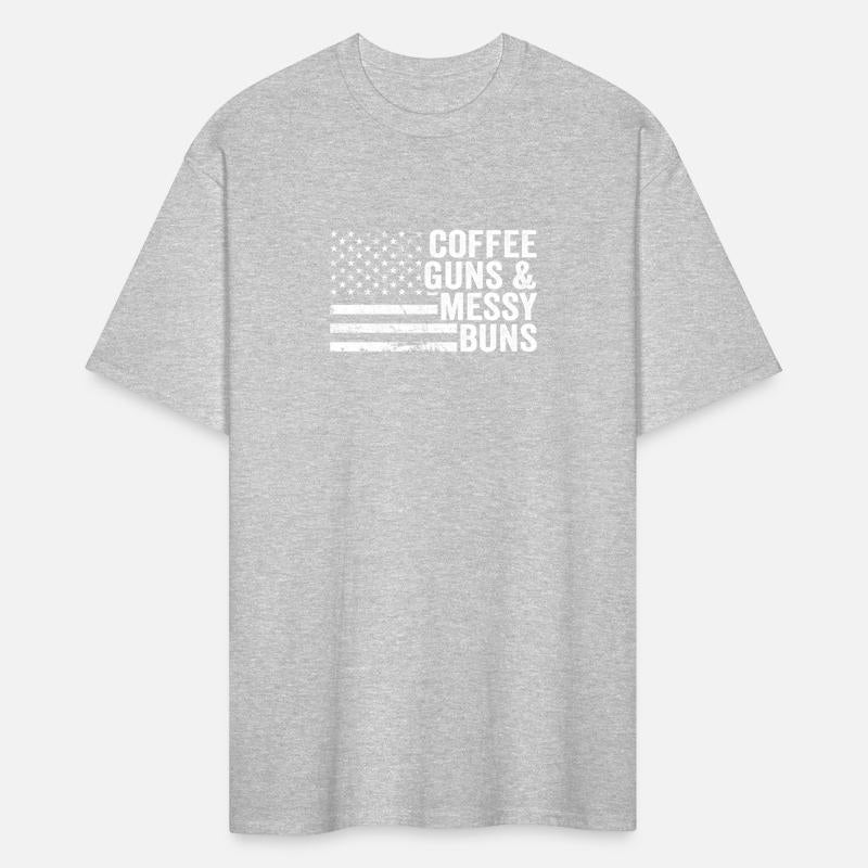 Coffee Guns Messy Buns Pro Gun Usa Flag