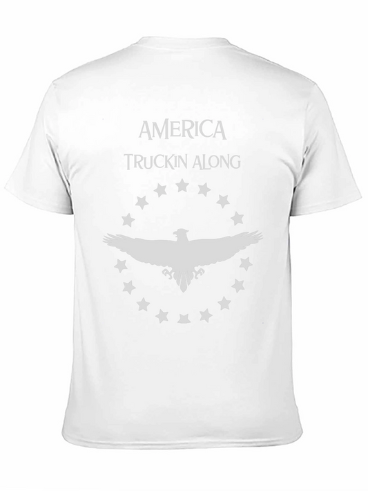 America Truckin Along Eagle Graphic Tee