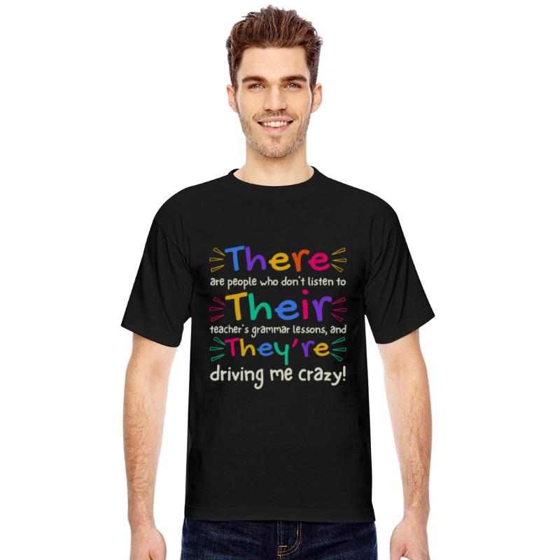 Colorful Grammar Teacher Humor Tee