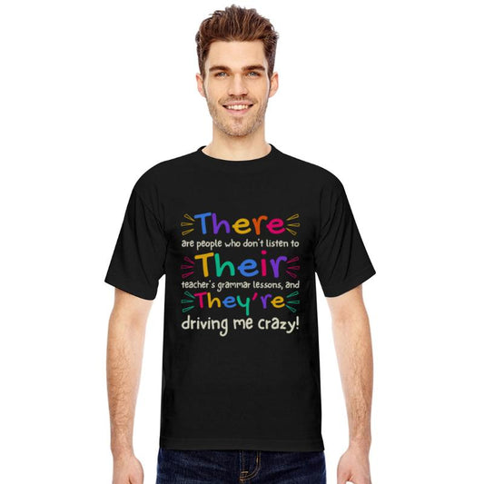 Colorful Grammar Teacher Humor Tee