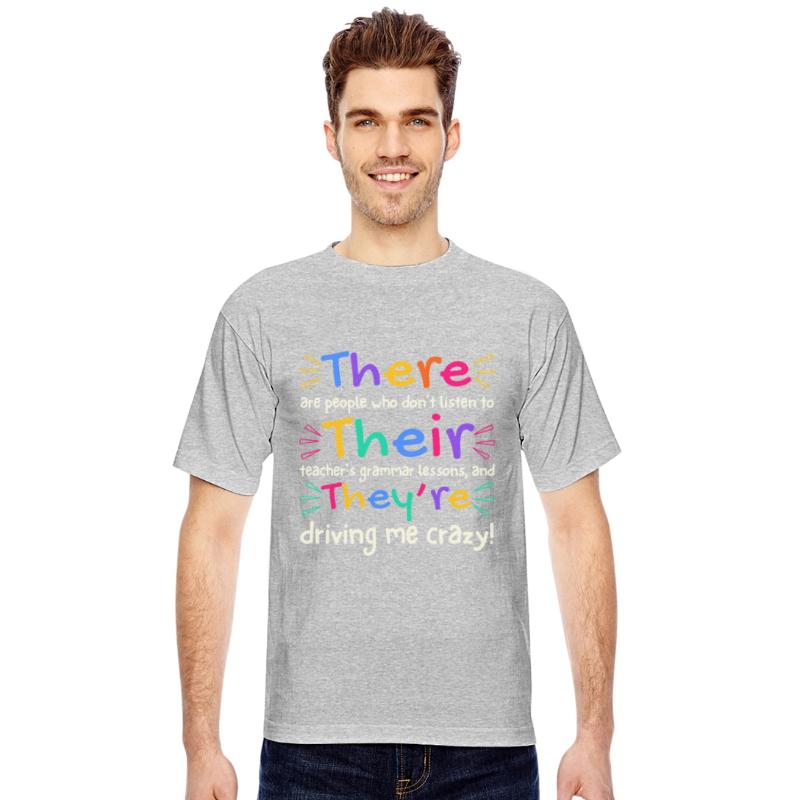 Colorful Grammar Teacher Humor Tee