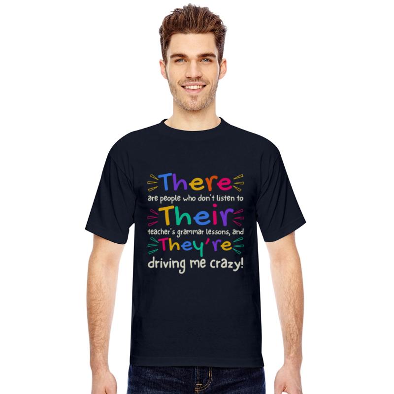 Colorful Grammar Teacher Humor Tee