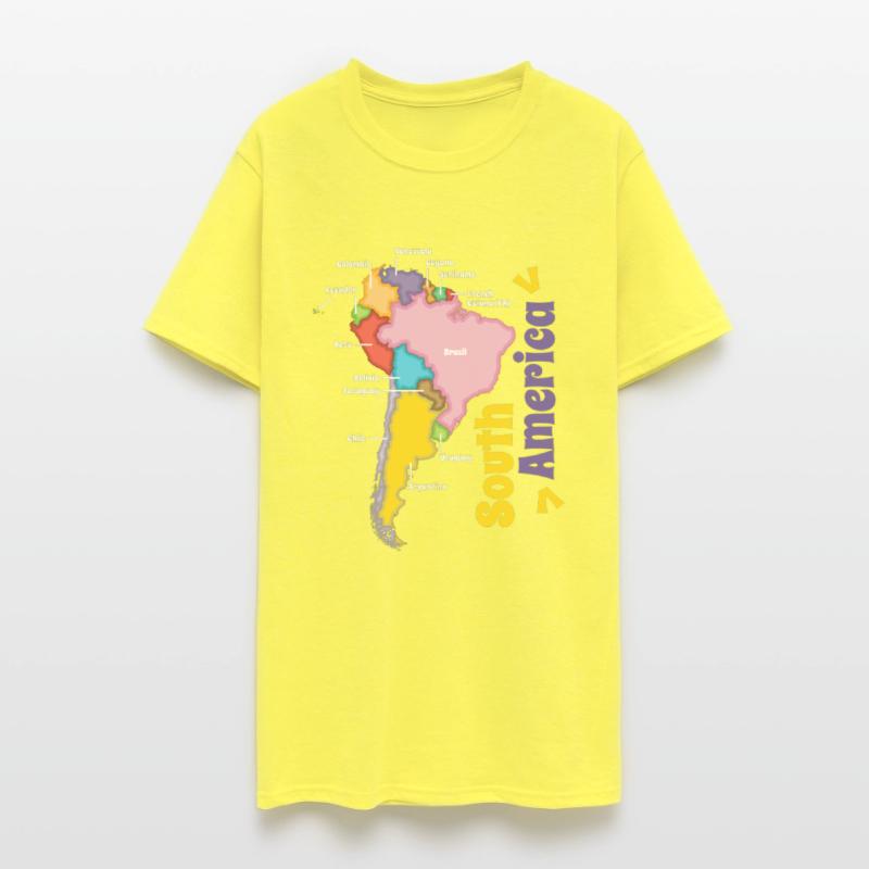 Colorful Map Of South America