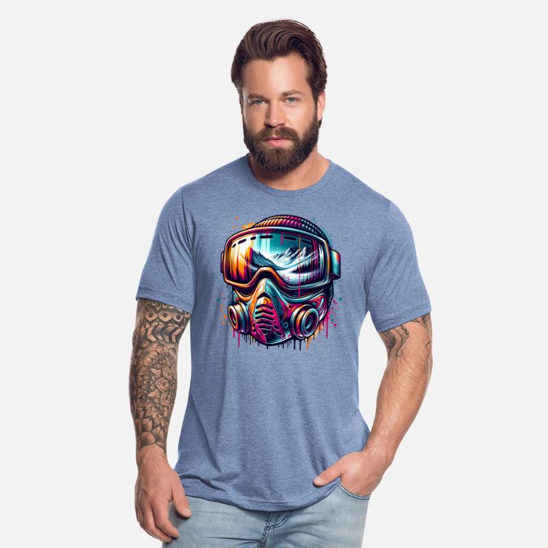 Colorful Mountain Adventure Mask Art