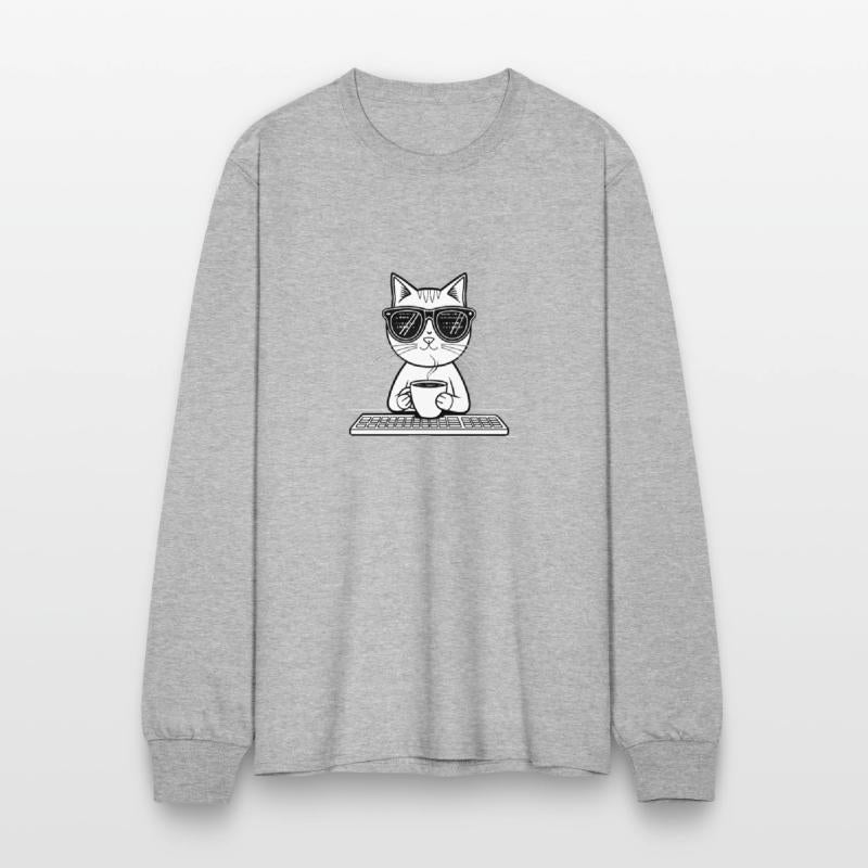 cool cat with coding glasses reflections show