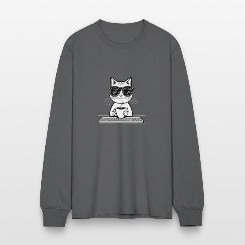 cool cat with coding glasses reflections show