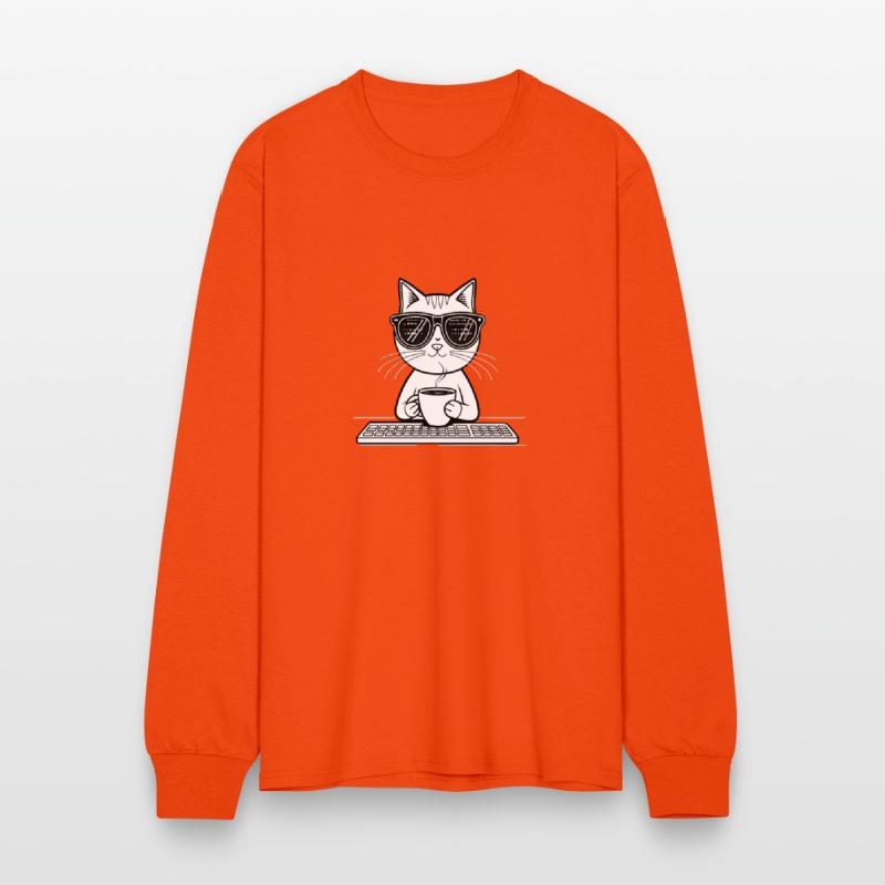 cool cat with coding glasses reflections show