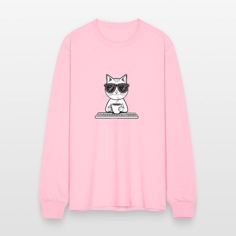 cool cat with coding glasses reflections show