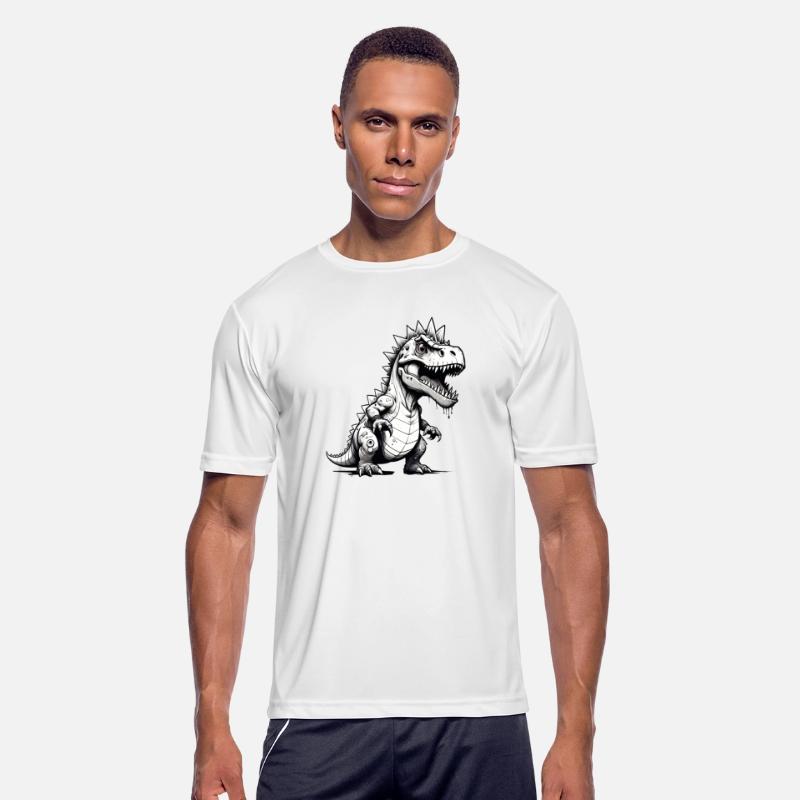 Cool dinosaur in black and white