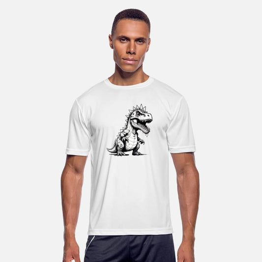 Cool dinosaur in black and white