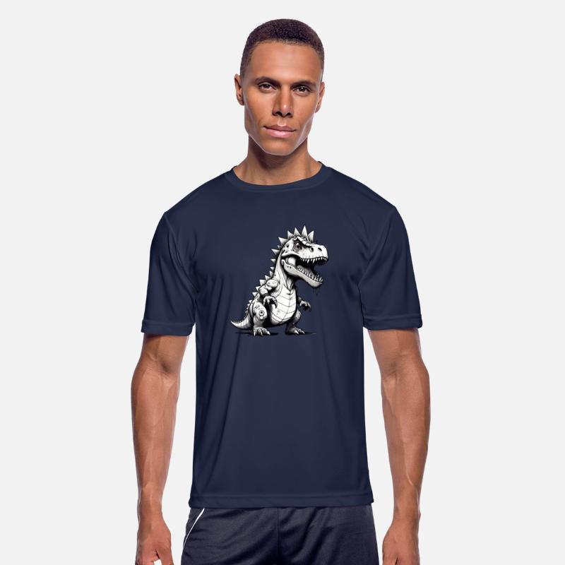 Cool dinosaur in black and white