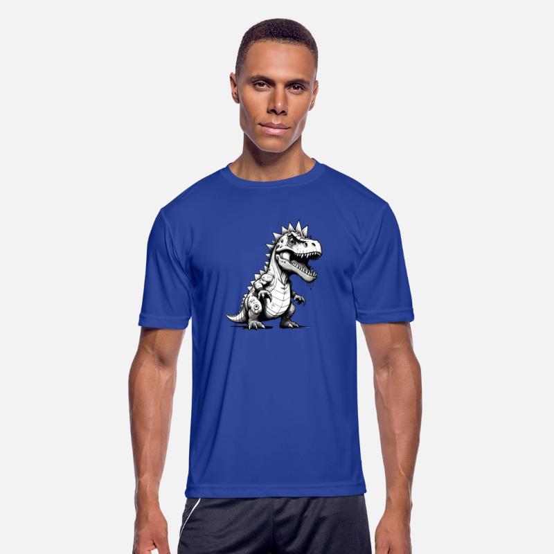 Cool dinosaur in black and white