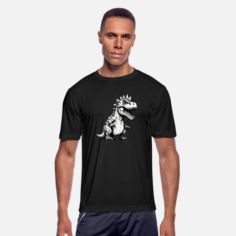 Cool dinosaur in black and white