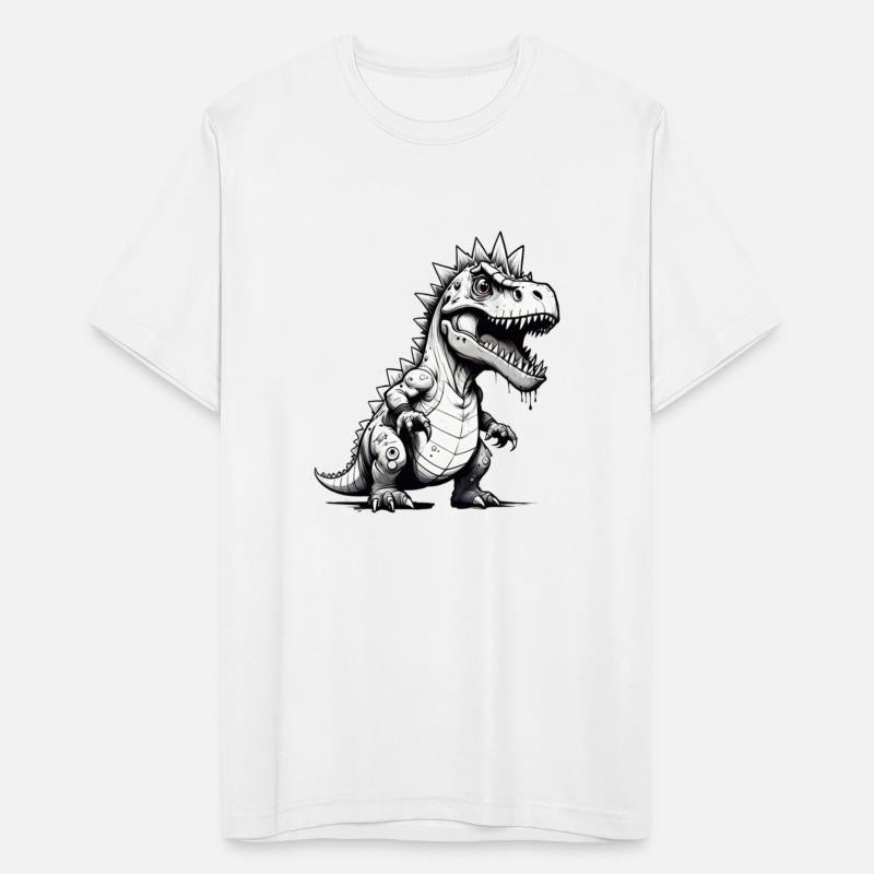 Cool dinosaur in black and white