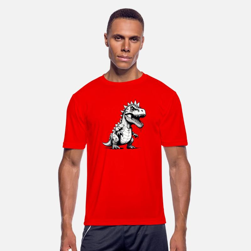 Cool dinosaur in black and white