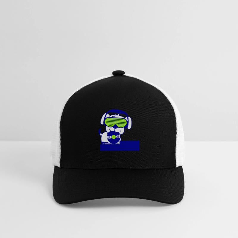 Cool DJ Dog Pet Animal Music Record Mixing Party