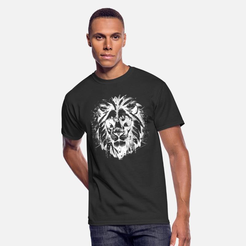 Cool Lion Wearing Sunglasses Print Motif