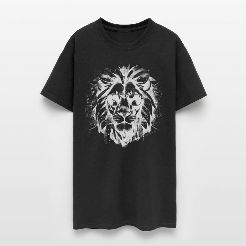 Cool Lion Wearing Sunglasses Print Motif