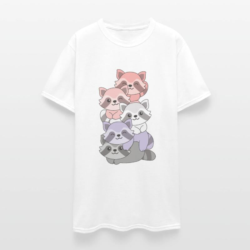 Cupioromantic Flag Pride Lgbtq Cute Raccoon Pile